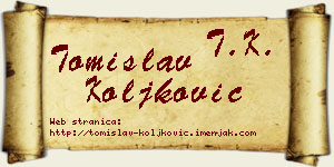 Tomislav Koljković vizit kartica
